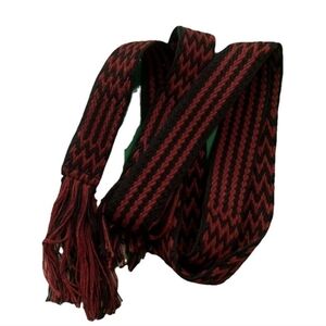 Isabel Marant Étoile Red and Black Woven Belt